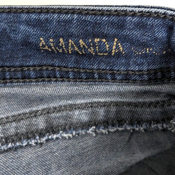 DL1961 Womens Low Rise Skinny Jeans Amanda Sz 28 x 29 Distressed Blue - Picture 8 of 16